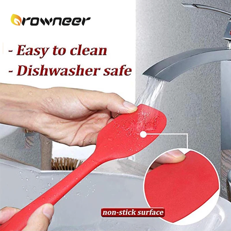 Силиконовая лопатка для выпечки пищевой антипригарный инструмент приготовления