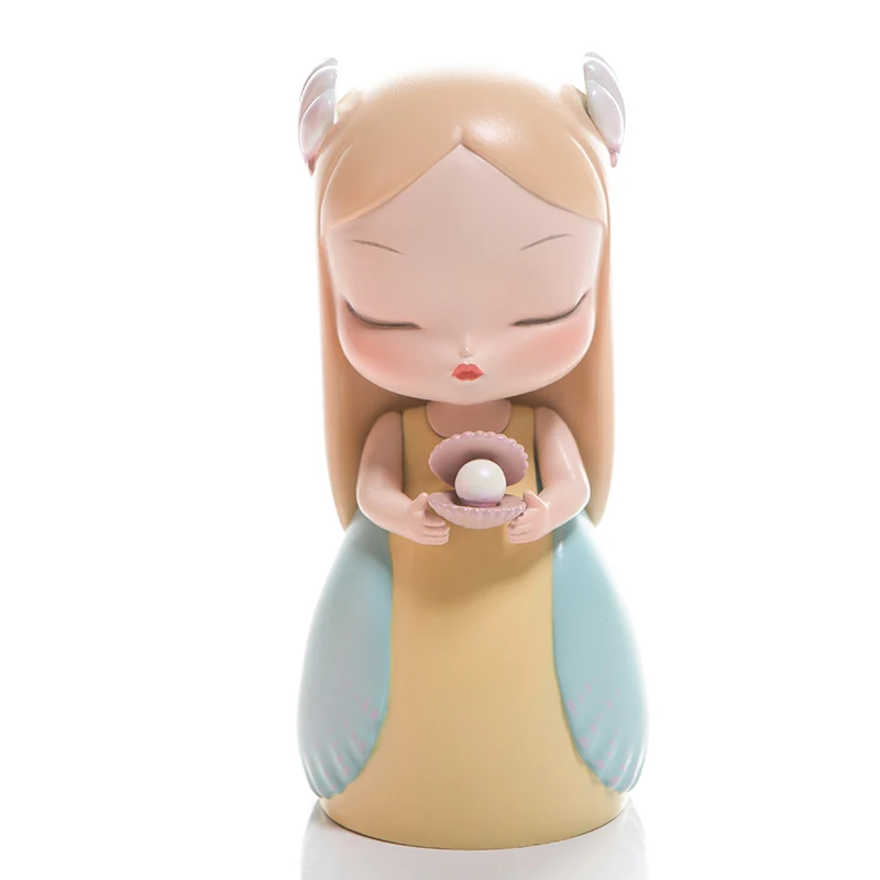 

Living Room Decoration White Night Fairy Tale Ocean Action Figure Pearl Princess Model Kids Toy Gifts Living Room Decoration