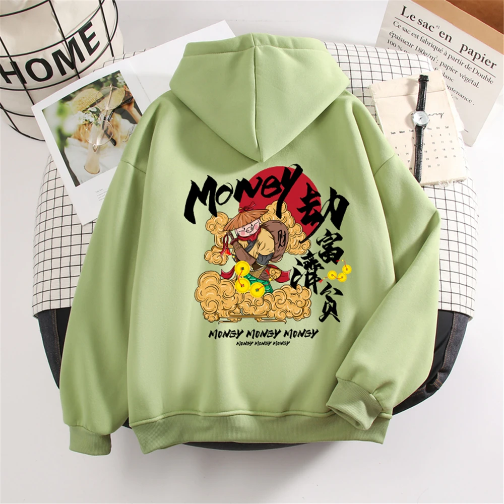 Cutesy Chinese Clothes Woman Hoody Men Sweetshirt Winter Full Sleeve Tracksuit Plus Size Graphic Print Unisex Hoodie Sweatshirts