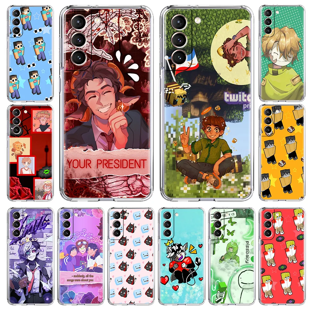 

Dream Smp Game Cool Cute Phone Case For Samsung Galaxy S20 FE S21 S10 S10E Note 20 Ultra 10 Lite Plus M31 Silicone Clear Cover
