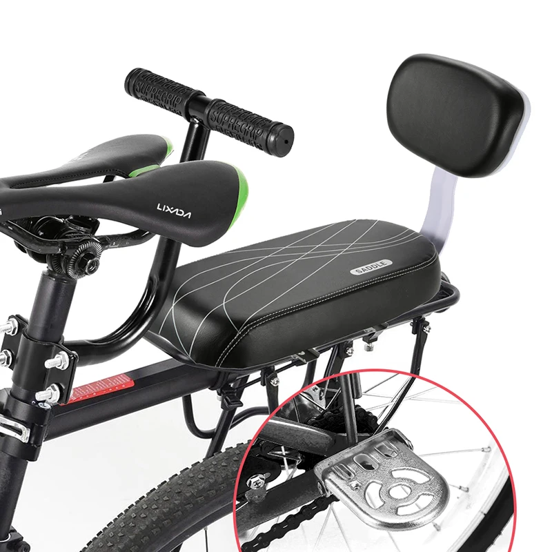 

Bicycle Back Seat Bicycle Child Seat Cover Bike Rack Rest Cushion With Back Saddle Cycle Accessories Parts Bicicleta PU Leather
