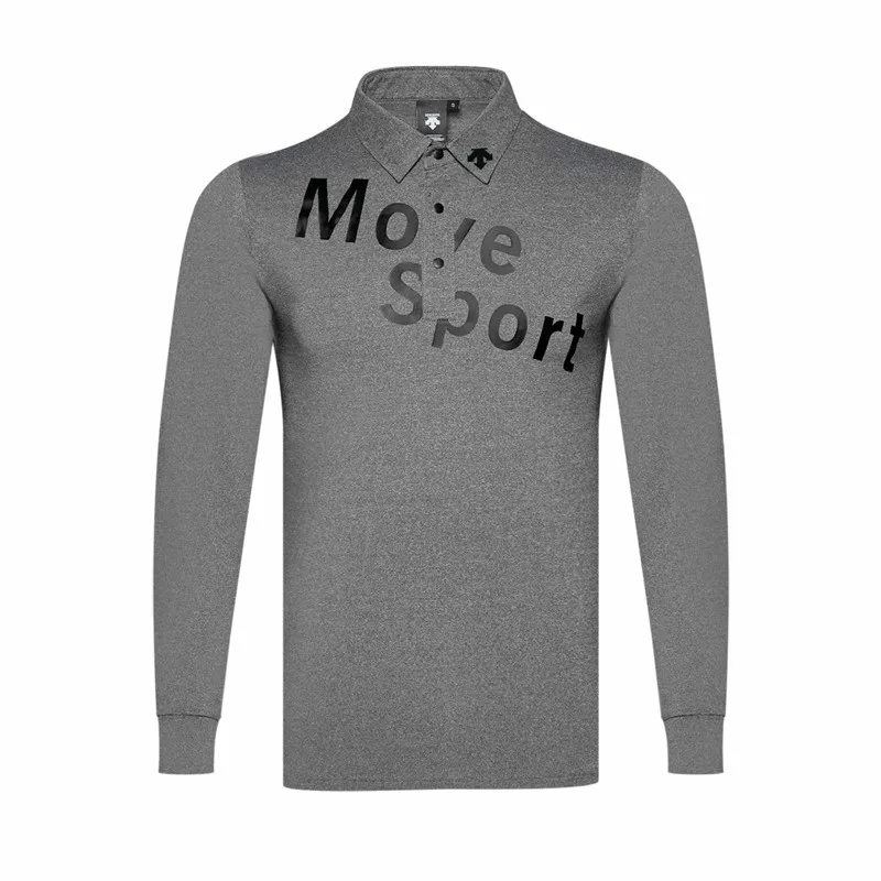 Long sleeve gray Qмужская спортивная одежда с длинным рукавом, одежда для гольфа, S-XXL на выбор, Повседневная рубашка для гольфа - Цвет: Long sleeve gray
