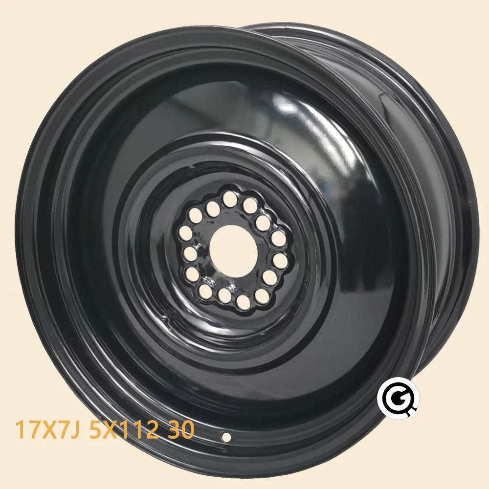 17-дюймовое стальное колесо 17X7J 5X112 смещение 30 обод жука 5 отверстий черный с