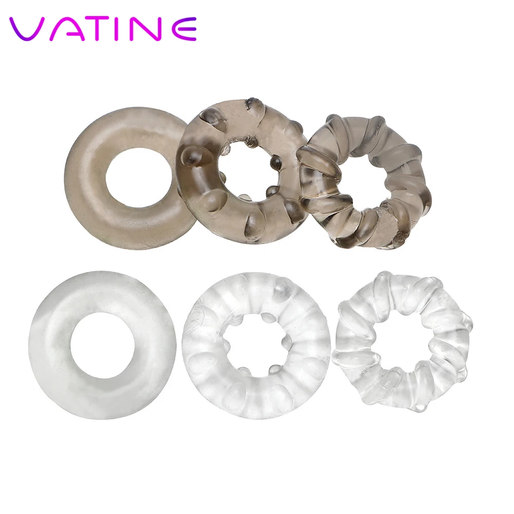 Ватина Задержка эякуляции 3 шт./компл. кольцо для пениса секс игрушки мужчин