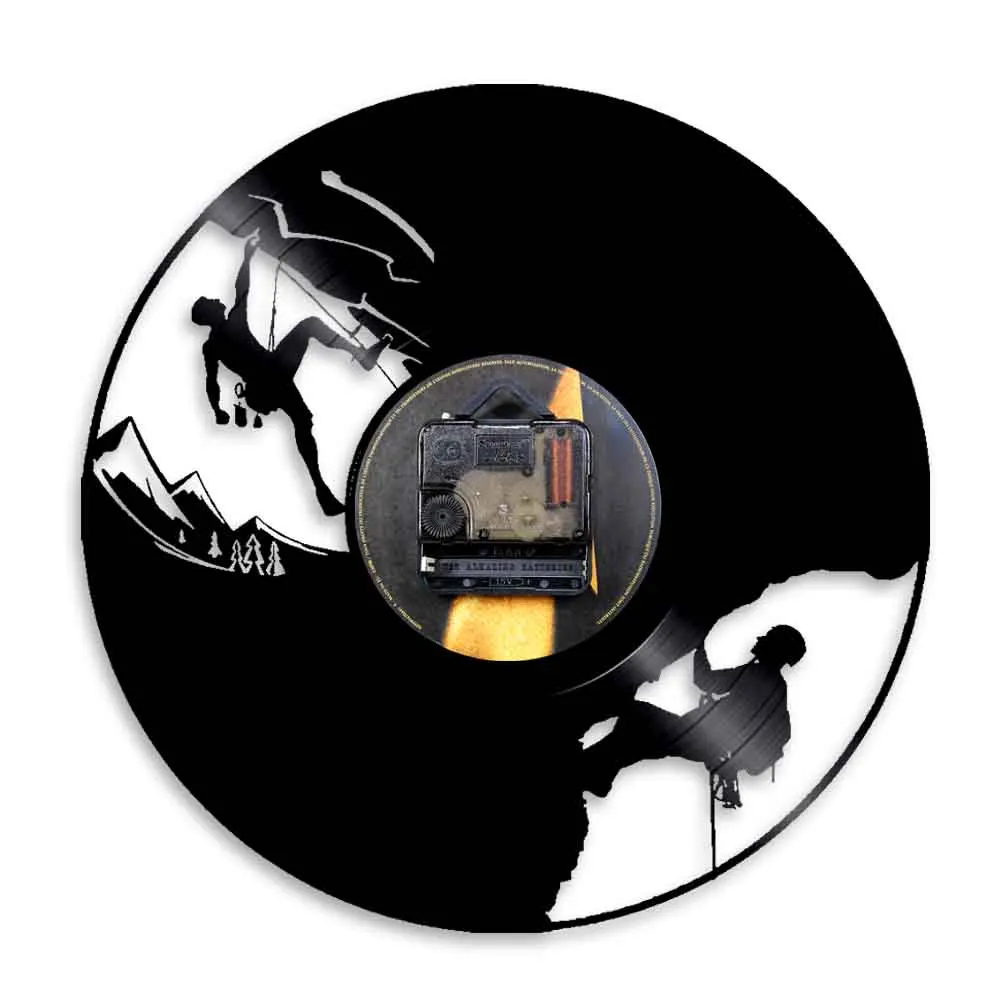 Настенные часы с виниловой пластинкой для экстремальных видов спорта альпинизма