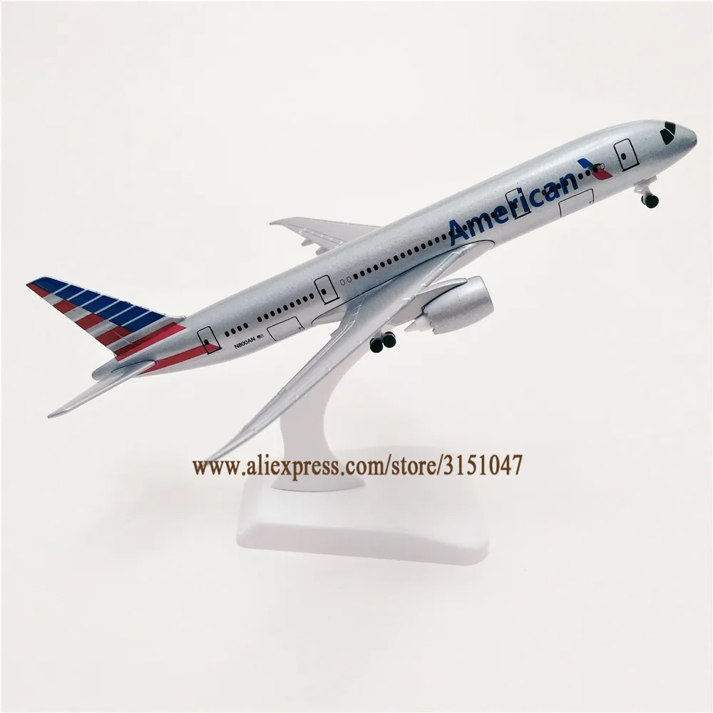 20 см AIR American Airlines Boeing 787 B787 Airways модель самолета из сплава металла литье под