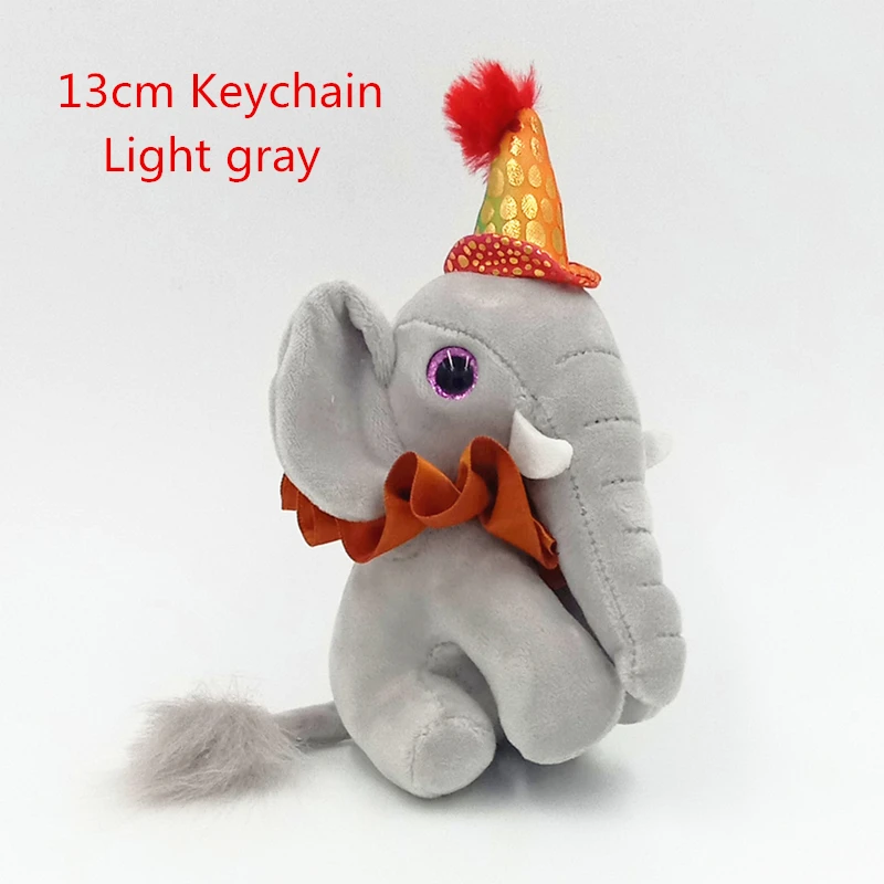 13cm gray keychain 1 шт., 40/60 см, большая плюшевая игрушка-слон, детская подушка для сна, милый плюшевый слон, Детская Подарочная Рождественская кукла - Цвет: 13cm gray keychain