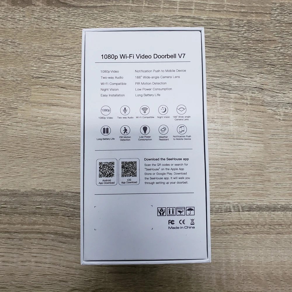 Видеодомофон 1080P с камерой инфракрасная сигнализация беспроводная связь Wi Fi