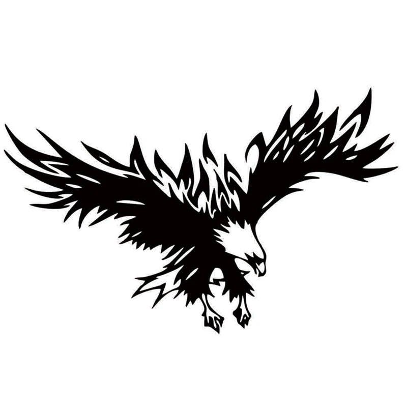 

Personalized Eagle Car Sticker Waterproof Scratch Cover Scratch Fashion Car Sticker Black/Red/White, 18cm*15cm