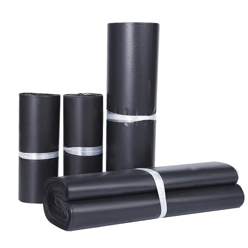 50 шт./лот черная Курьерская сумка водонепроницаемая самоклеящаяся прочная