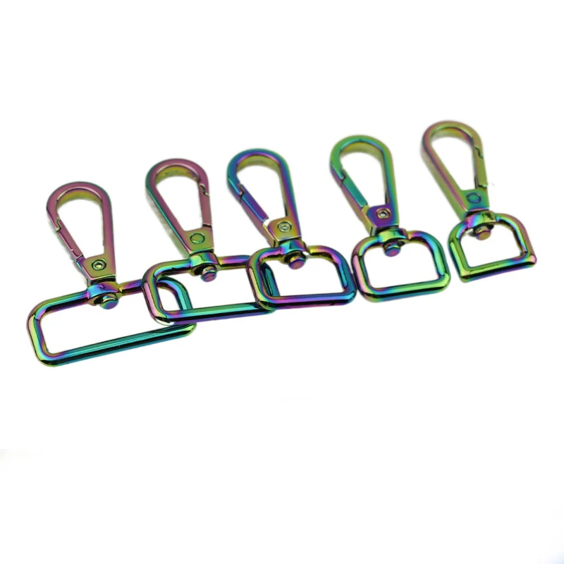 Rainbow trigger snap hook metal swivel clasp lobster claws swivel hooks wholesale ,More sizes 13-16-19-25-32 mm