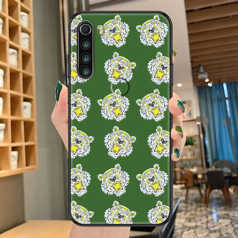 

Tiger Fashion Luxury Phone case For Xiaomi Redmi Note 7 7A 8 8T 9 9A 9S 10 K30 Pro Ultra black silicone funda tpu hoesjes