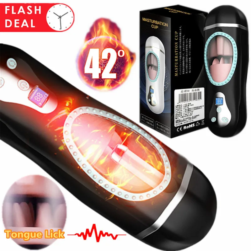 Мужской мастурбатор для орального секса интимная игрушка с умным подогревом