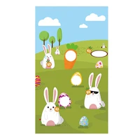 easter toss game flag easter day rabbit toss flag bunny themed banner bean bag toss banner carnival kid toy