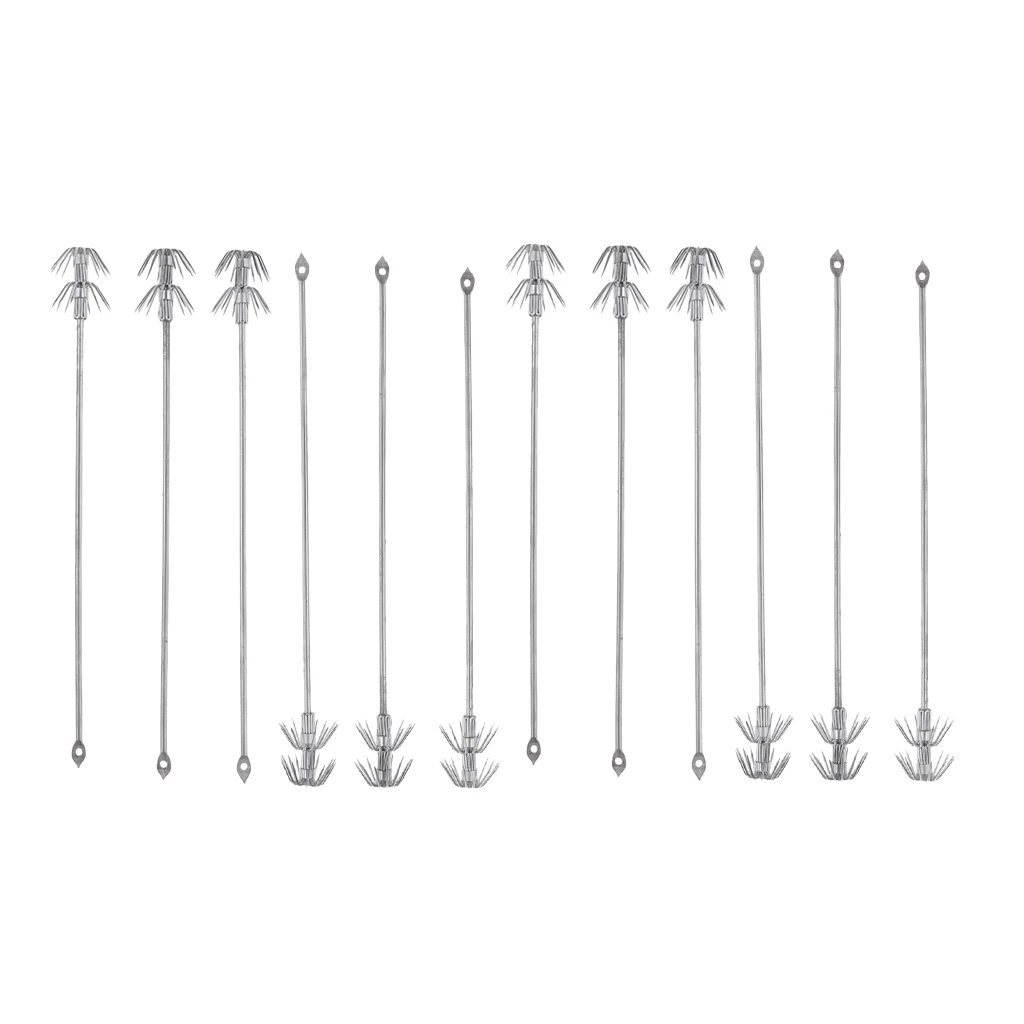 12 шт./лот двухслойный светящийся крючок в виде кальмара рыболовные приманки