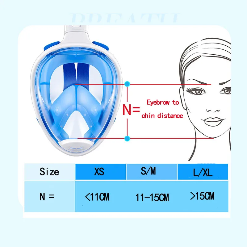 Маска для подводного плавания GoPro маска анти туман панорамный вид полное лицо