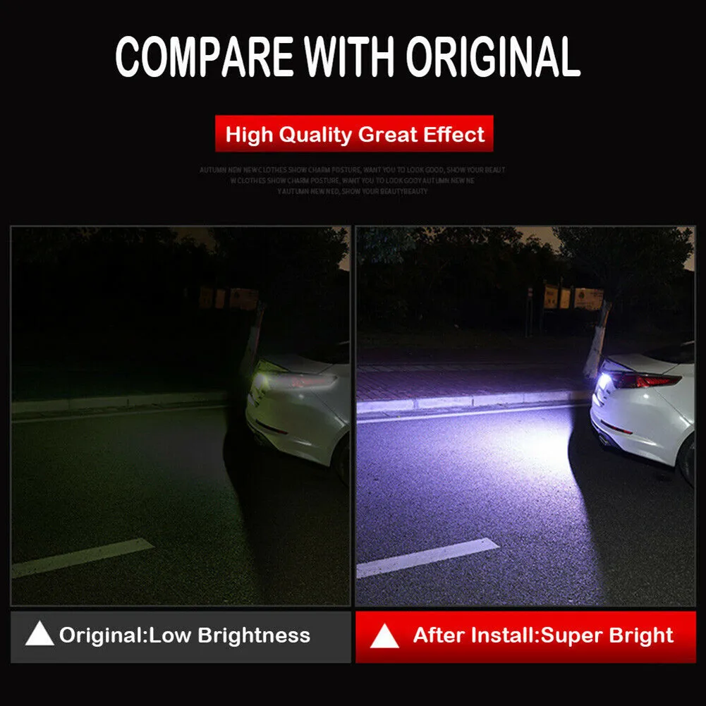 

Reverse License Plate Light DRL Lamp Truck White/Red 90 SMD Aluminum Car