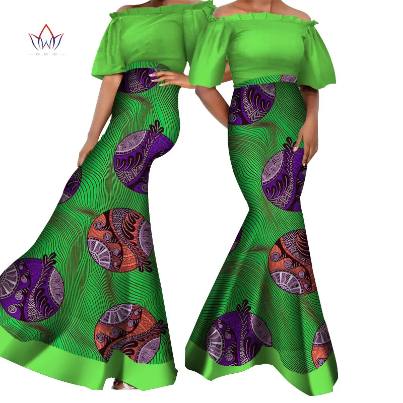 Летняя африканская традиционная одежда для женщин с коротким рукавом базин