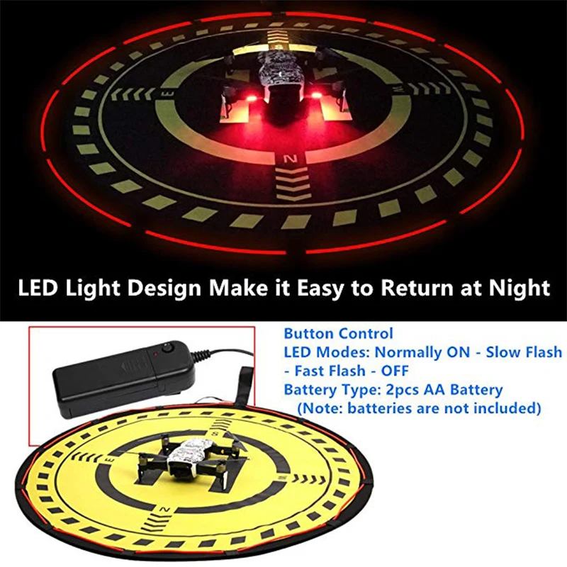 70 см посадочная площадка быстро складываемый светодиодный светильник