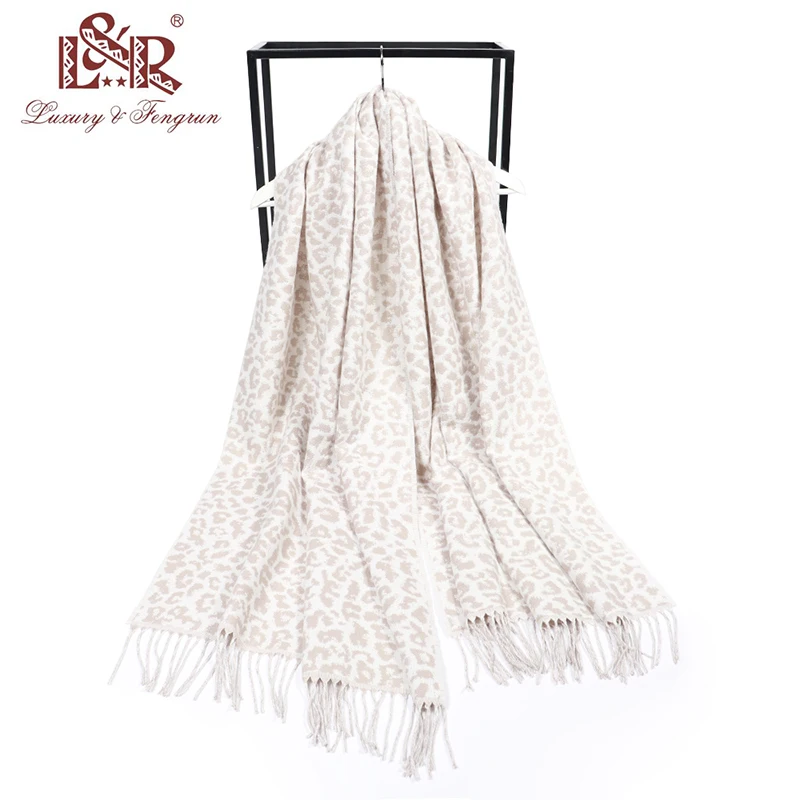 Женский леопардовый зимний шарф 2022 женские теплые мягкие кашемировые шарфы