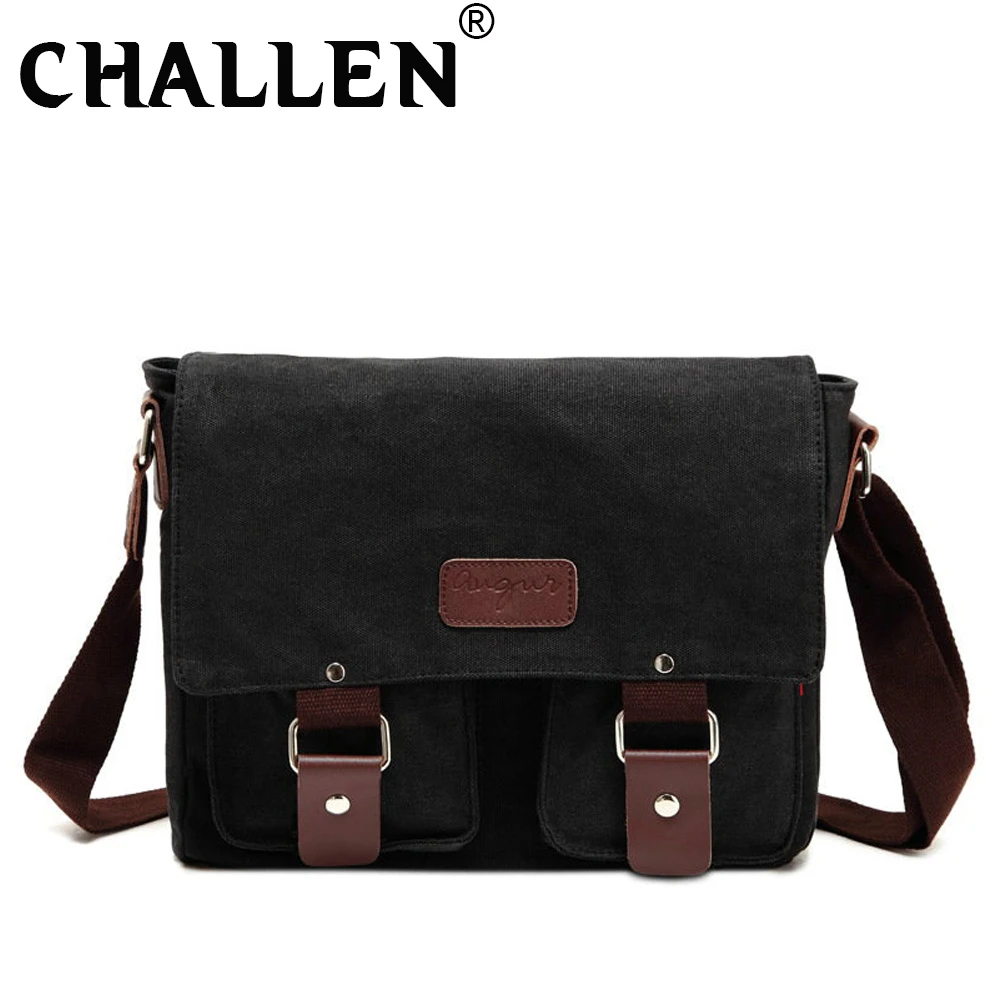 Мужская дизайнерская сумка-мессенджер для офиса повседневная Холщовая Сумка на
