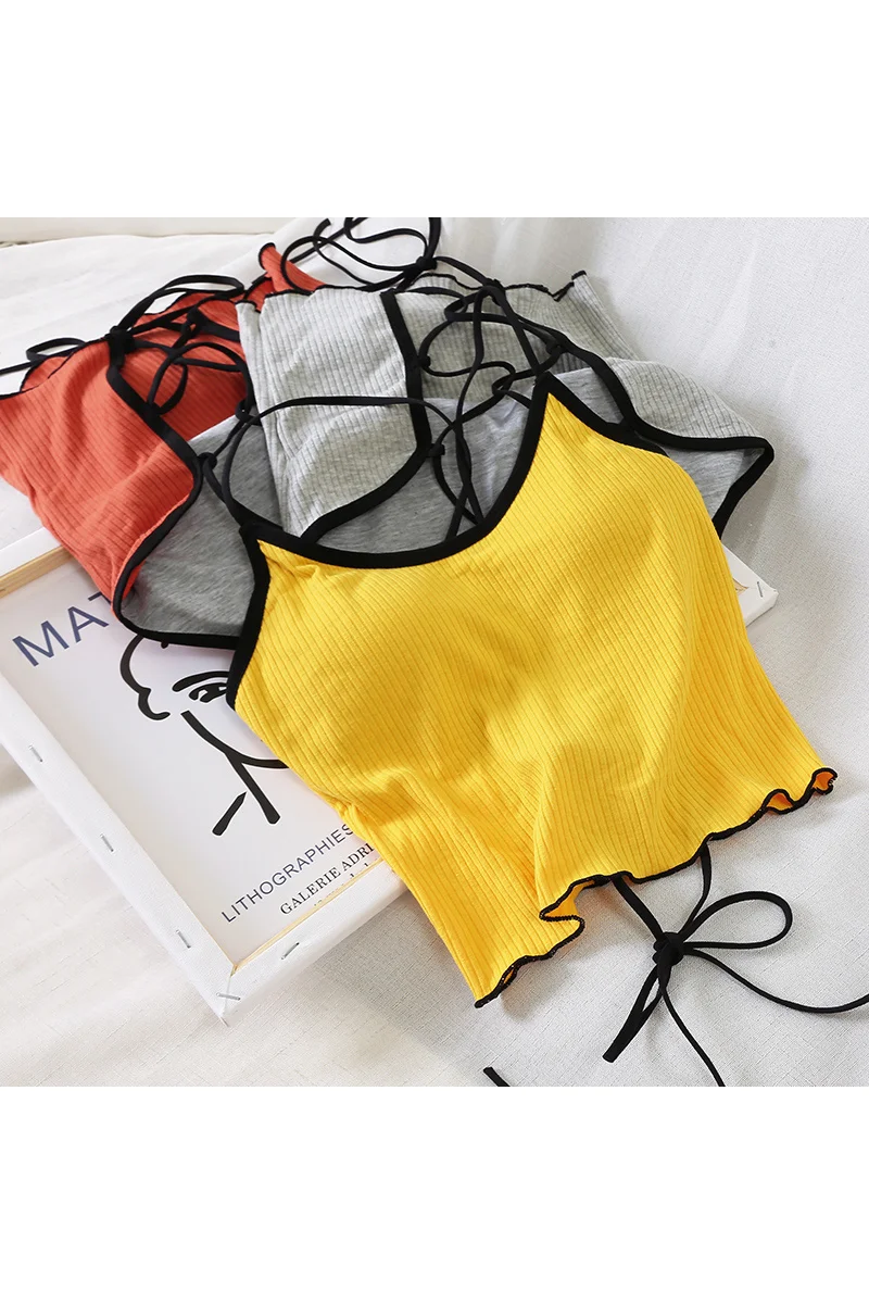 Женский летний топ на бретелях-спагетти | Женская одежда