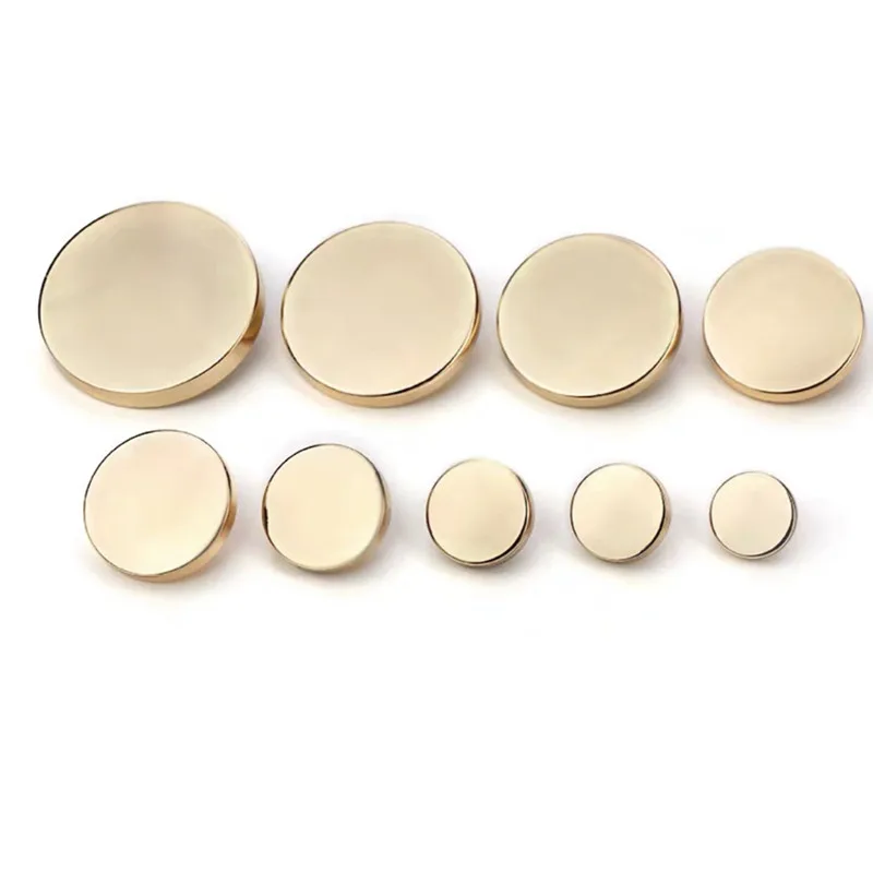10pcs 10/15/20/25mm Golden Fashion Metal Buttons for Shirt Simple Coat Jacket Shirt Buttons 20mm Decorative Buttons for Clothing images - 6