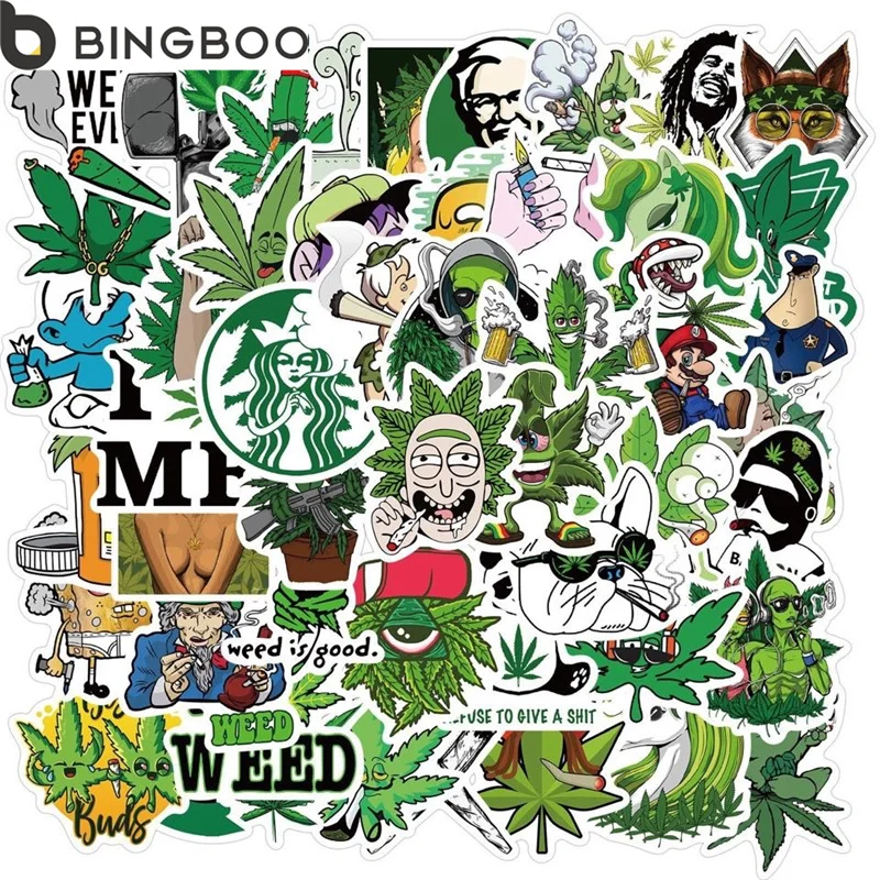 

10/50pcs Smoking Rock Cool Reggae Bob Marley Music Stickers For Skateboard Guitar Car Laptop Motorcycle Phone Bike Helmet Phone