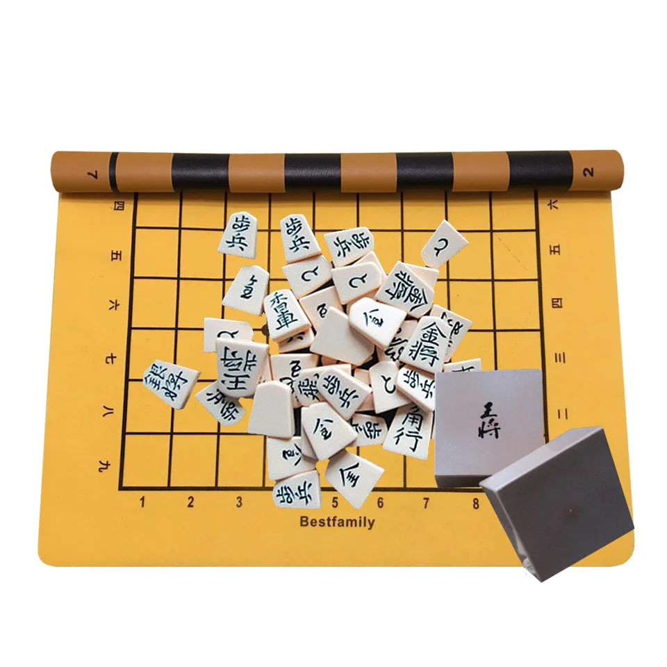 BSTFAMLY Organic Japan Shogi 27*25*5 см 40 шт./компл. шашки Складная кожаная доска Sho gi шахматная