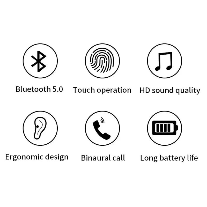 

Wireless Headphones Bluetooth 5.0 Earphones tws Mini Sport Earbuds Headset With Mic Charging box Headphones For all smartphones