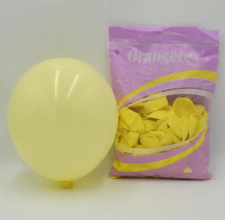 yellow 50 шт 100 шт 10 inch Макарон цветной латекс свадебные шары для День рождения День Святого Валентина декоративный шар - Цвет: yellow