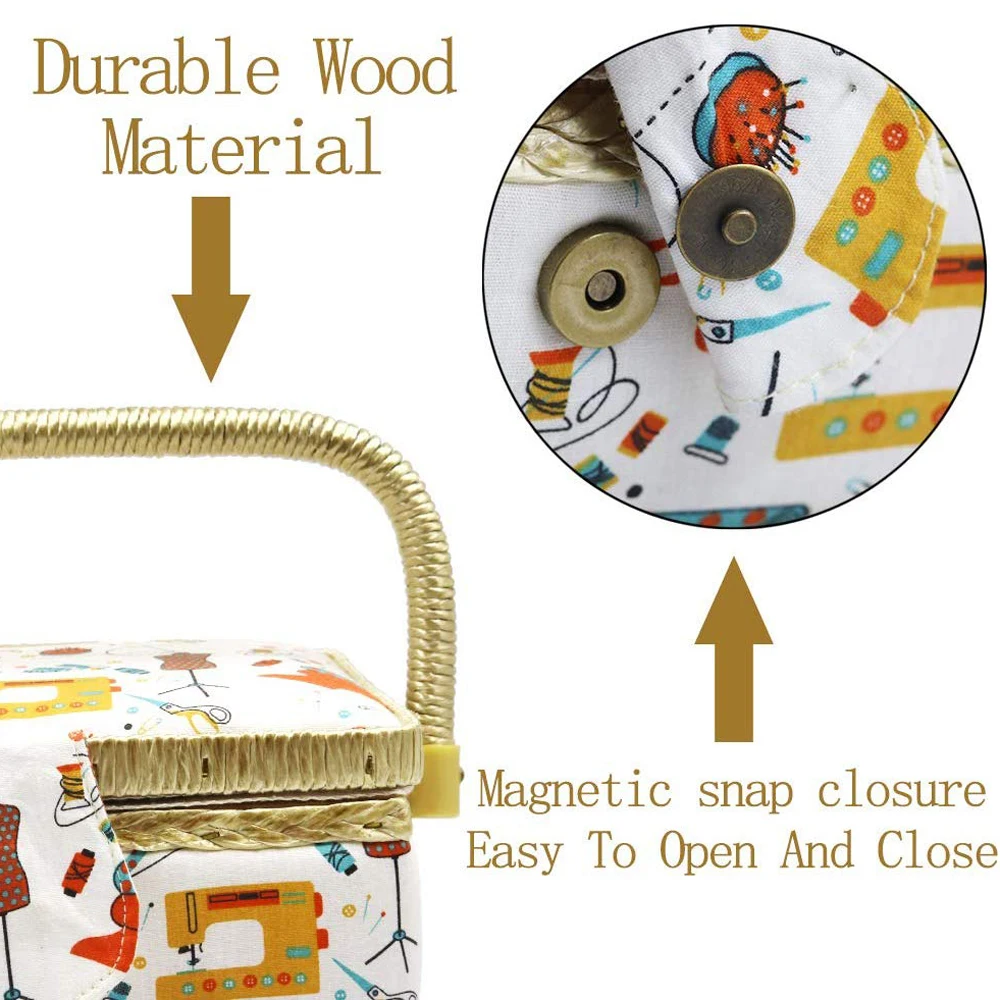 Корзина для шитья из цветной ткани корзина с иголкой набор Домашний Органайзер