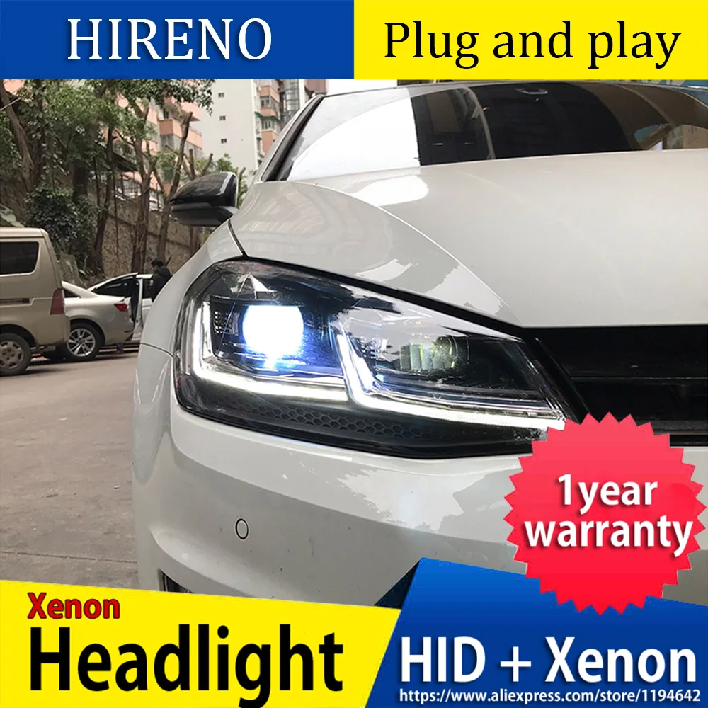 Автомобильный Стильный чехол для фары VW Golf7 Golf 7 MK7 2013-2017 светодиодный фонарь DRL
