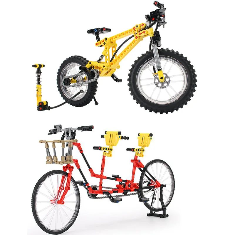 

City Technic Mountain bike/Tandem bicycle Block Set Diy Simulation Model Building Brick Toy For Children