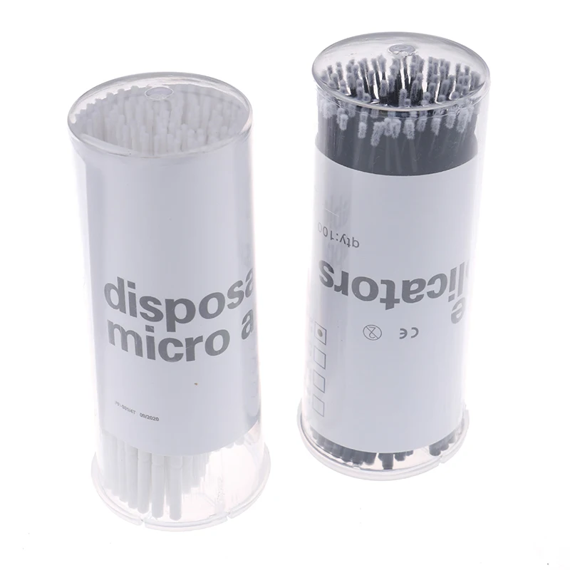 

100Pcs Disposable Eyelash Brushes Swab Microbrushes Eyelash Extension Tools Mascara Applicator Brush Lashes