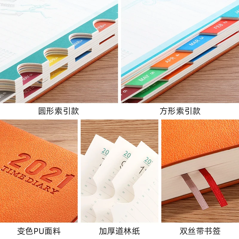 2022 A5 planner notebooks Super thick PU Leather cover Planner/diary/journal noteboos School &amp office supplies Bullet Stationer |