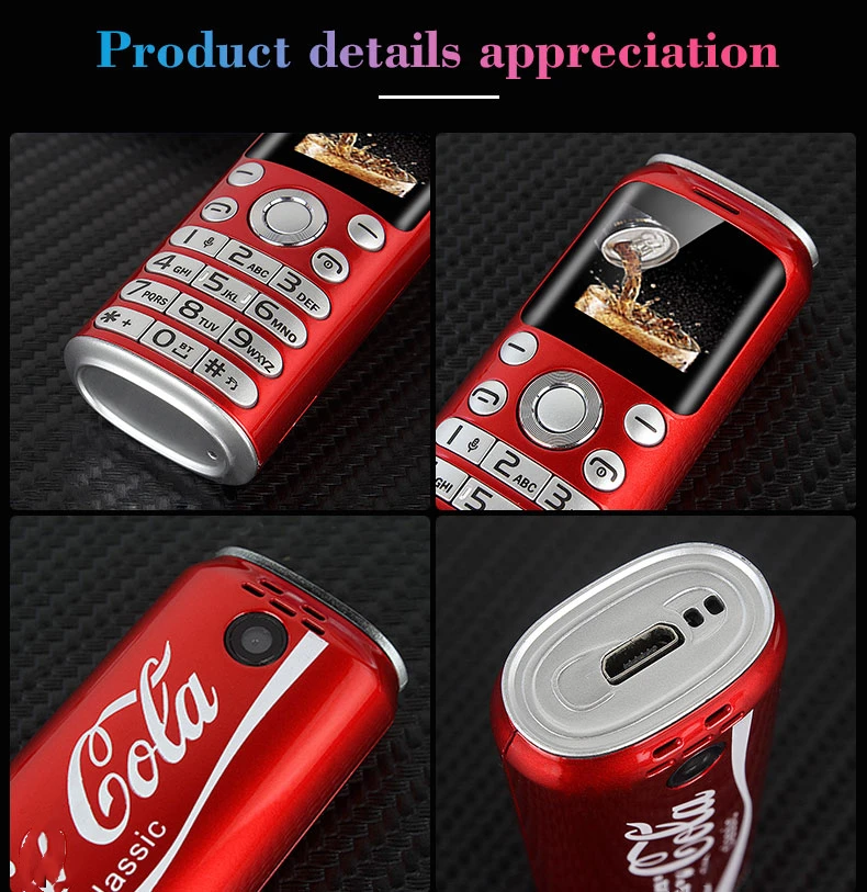 Новейший карманный мини мобильный телефон SATREND K8 1 0 дюйма в форме колы MP3 Bluetooth