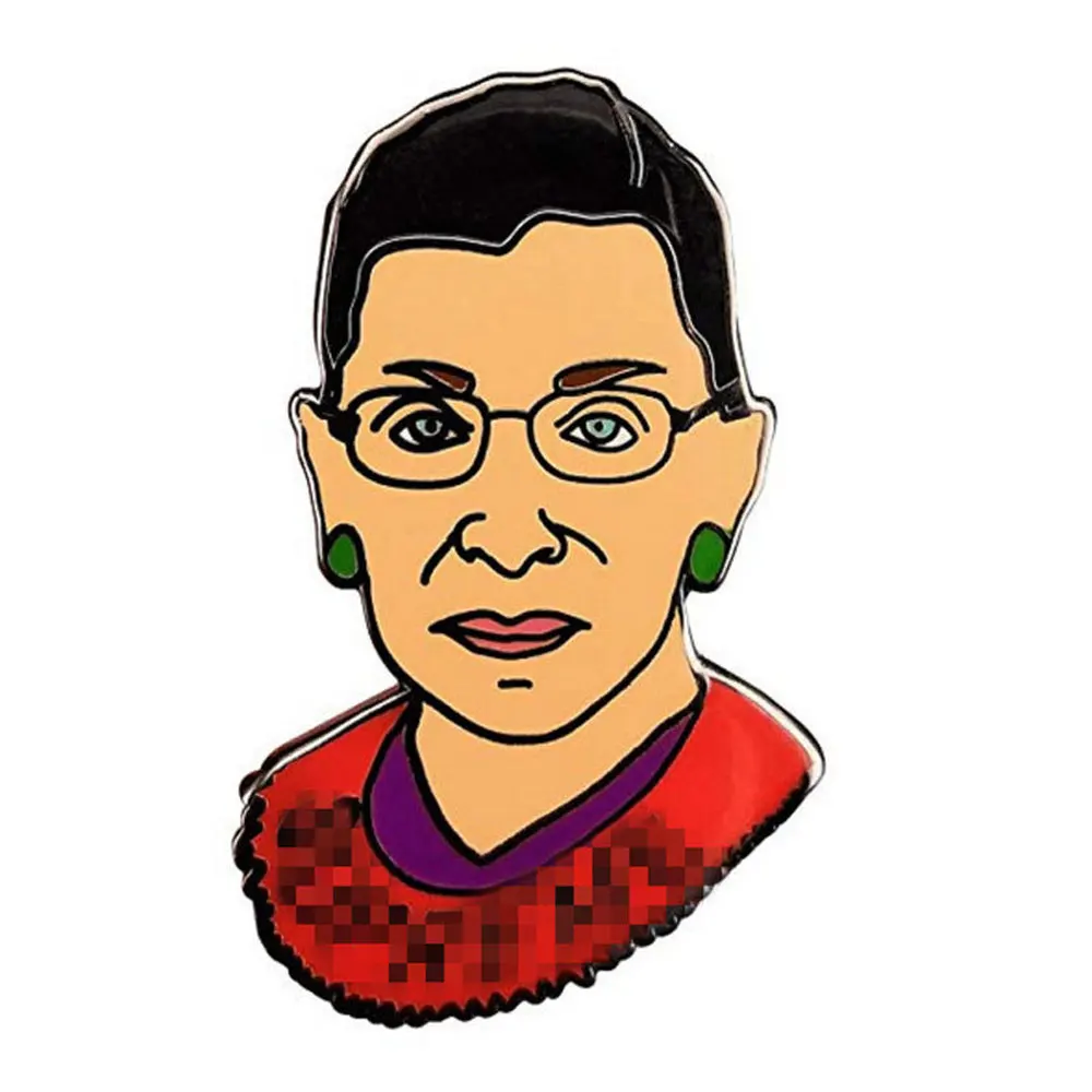 Милый Рут Бадер Гинзбург эмаль контактный разъем справедливости значок