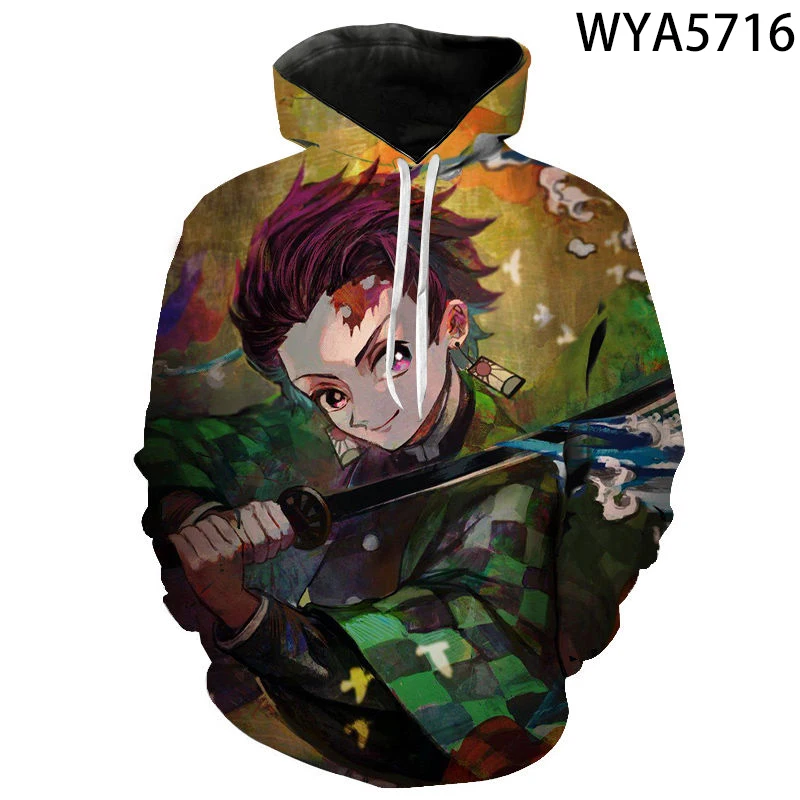 

Sweatshirts Kimetsu No Yaiba Demon Slayer 3D Printed Hoodies Cool Men Women Children Fashion Pullover Boy Girl Kids Hoody Jacke