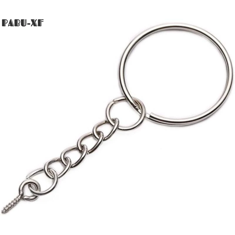 

20 шт. брелки для ключей с открытым соединительное кольцо цепи расширителя и винт глаз контактный разъем для DIY ювелирных изделий решений