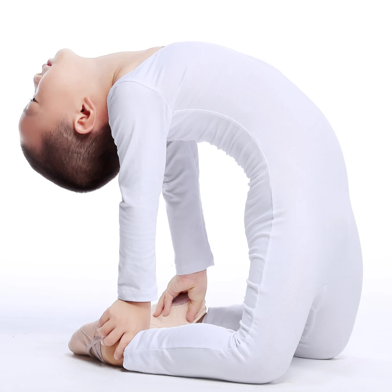 Детский гимнастическое трико комбинезон для девочек и мальчиков балетный боди с