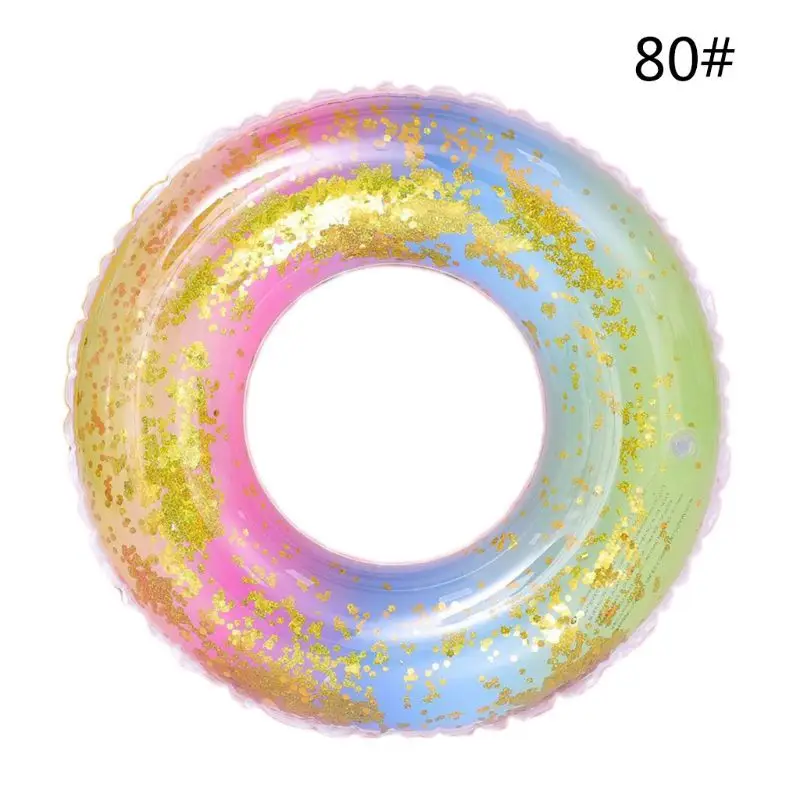

Inflatable Water Swimming Gradient Float Sequins New Ring Circle Gitter Pool Rainbow Sequins Rainbow Gradient Inflatable Swimmi