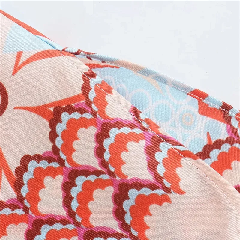 

2021 Women Shirt Red Print Floral Long Sleeve Top Woman Button Up Shirt Casual Asymmetric Plus Size Summer Long Shirts