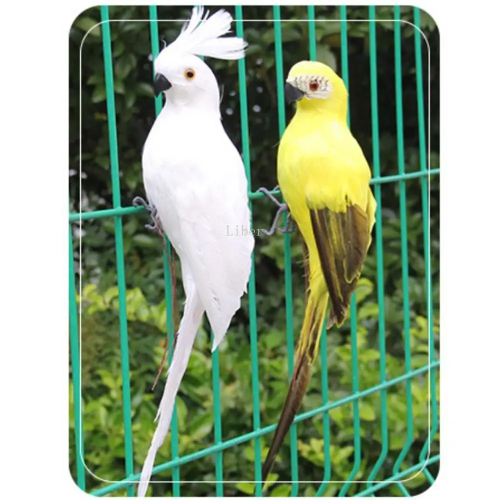 Искусственные фигурки попугая реалистичные Пернатые птицы садовые украшения