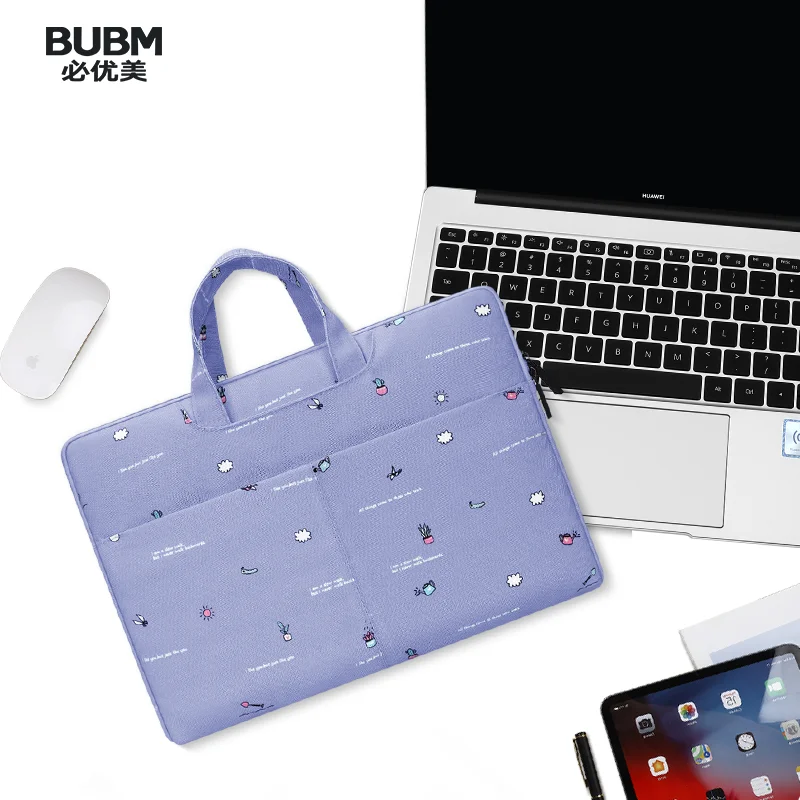 

BUBM Fashion Shoulder Bag 14" 15" Laptop Sleeve Handbag Durable Office Bag MacBook Air Pro HP Asus Computer Briefcase
