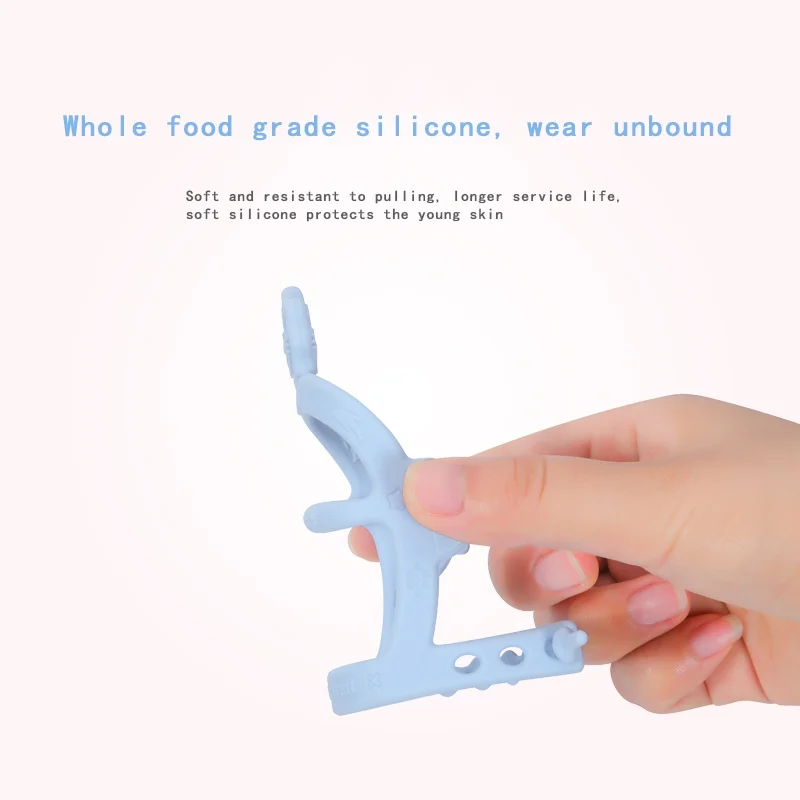 Nontoxic Silicone Teethers Baby Kids Child Finger Guard Stop Thumb Sucking Wrist Band Bracelet Tooth Glue | Мать и ребенок