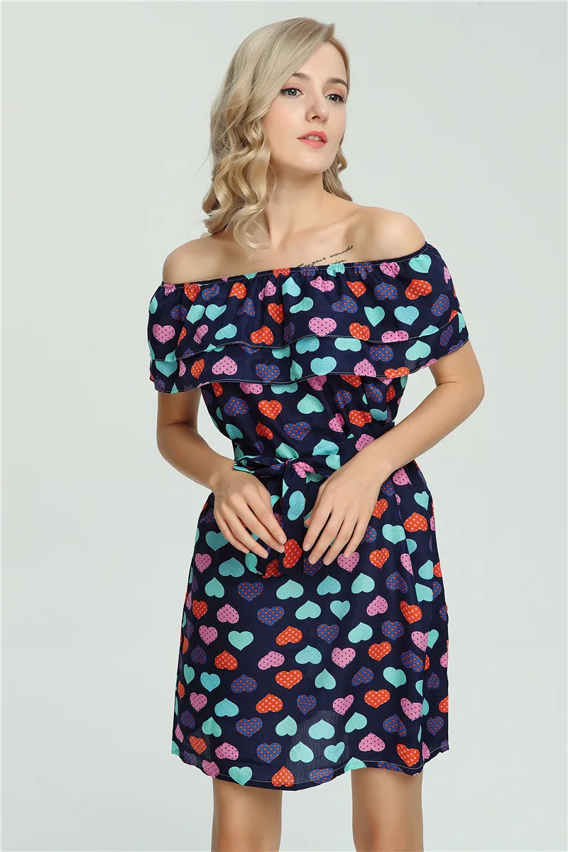 

Dresses for Women New Style Women's Dress Summer Sexy Off-shoulder Chiffon Europe and America Stripe Dress Vestidos