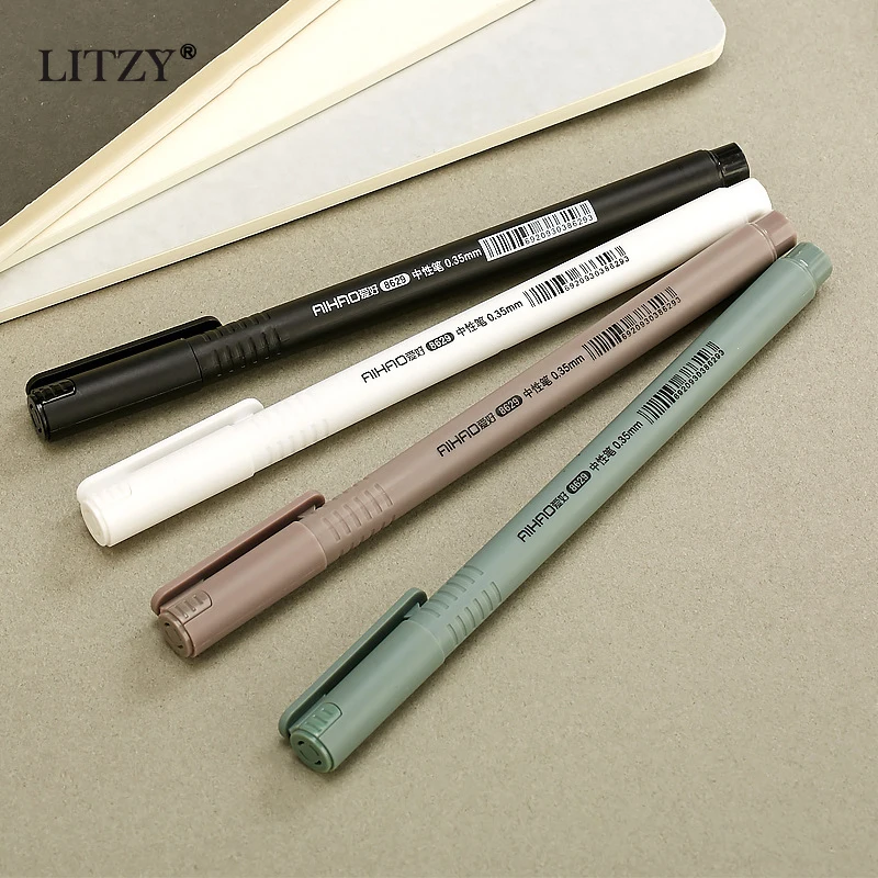 4 шт./компл. простая гелевая ручка 0 35 мм Φ нейтральная для телефона канцелярские