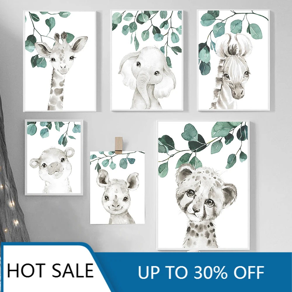 Настенная картина сафари с животными для детской комнаты постеры принтом зебры