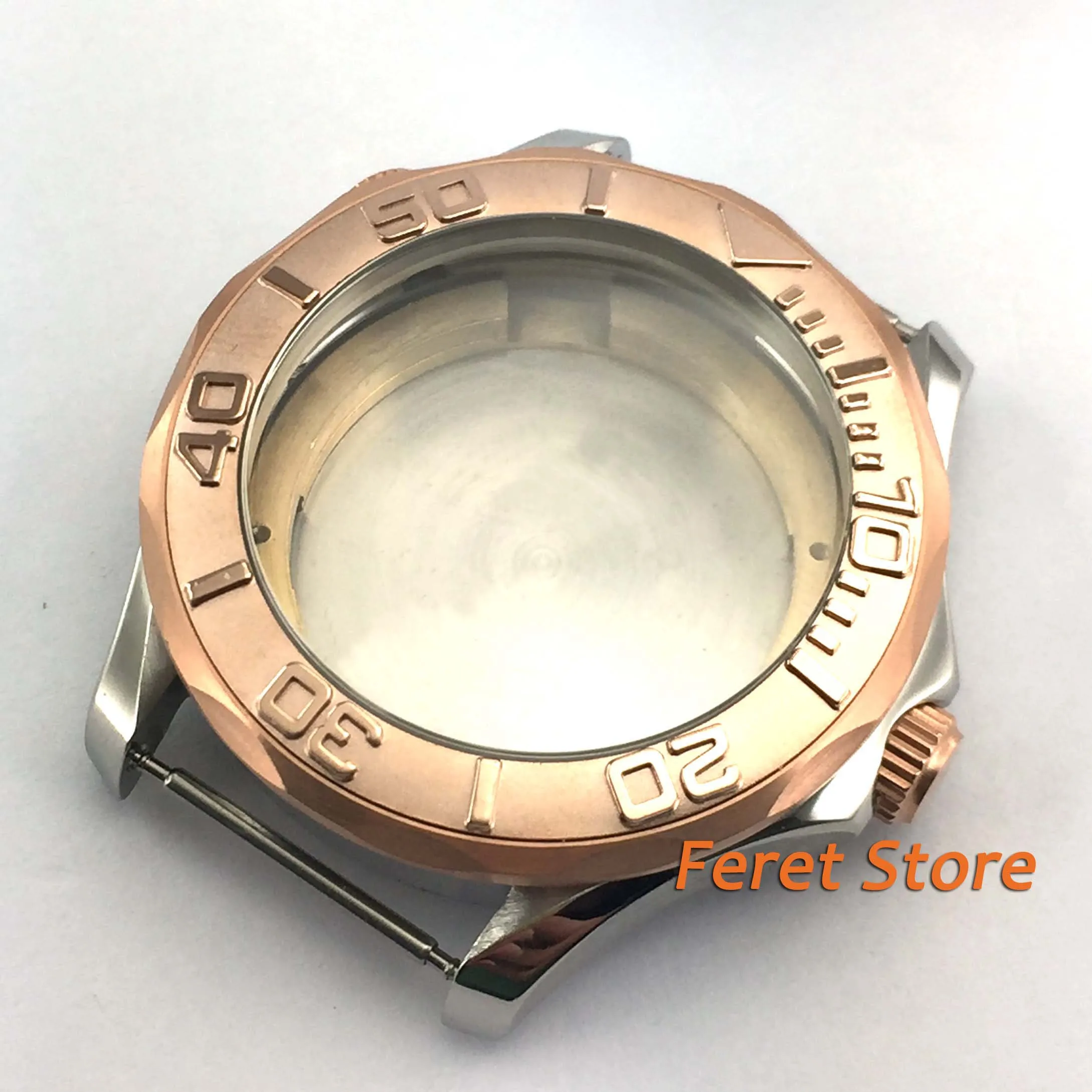 Полированный 41 мм розовое золото черный дверные ручки из нержавеющей стали